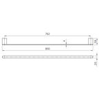 Oliveri Madrid Towel Rail 800mm - Brushed Nickel - MA830A07BN