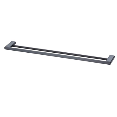Oliveri Madrid Double Towel Rail 650mm - Matte Black