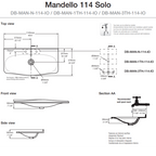 Victoria + Albert Mandello 114 Solo Inset Basin - No Tap Holes - Gloss White - DB-MAN-N-114-IO