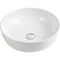 Oliveri Naples Counter Top Circular Basin - Gloss White NA3771