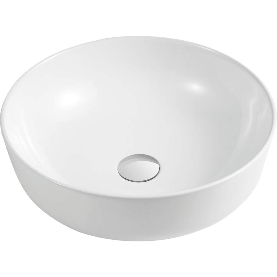 Oliveri Naples Counter Top Circular Basin - Gloss White NA3771