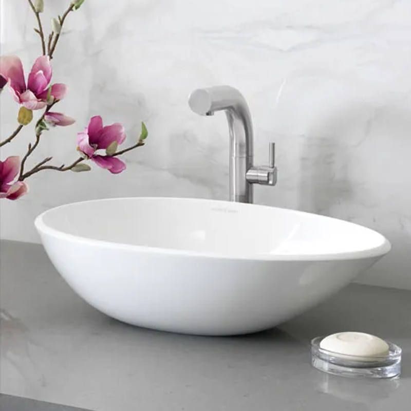 Victoria + Albert Napoli 57 Above Counter Basin - Matte White - VB-NAP57M-SM-NO