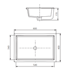 Oliveri Oslo Undermount Rectangle Basin - Gloss White - OS542AB