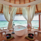 Pietra Bianca Onda 1800mm Freestanding Bath - Coco Brown - PB4001-CB