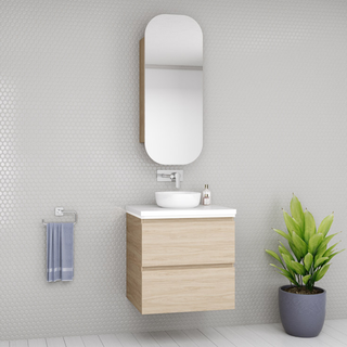Timberline Oxbow Wall Hung Vanity with SilkSurface Top & Basin 900mm - OXBV900CSSAW
