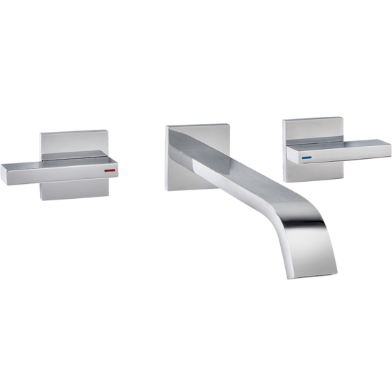 Kohler Loure Wall Mount Basin Tap Set - Chrome