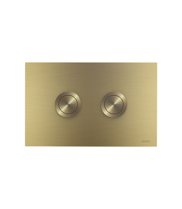 Parisi Pneumatic Twin Button Set - Brushed Brass - PA247