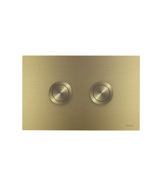Parisi Pneumatic Twin Button Set - Brushed Brass - PA247