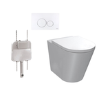 Parisi Linfa PN770 Rimless Floor Mount Package with Tondo Gloss White Flush Plate - PN770 + PA110 + PA225