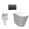 Parisi Linfa PN770 Rimless Floor Mount Package with Tondo Matte Black Flush Plate - PN770 + PA110 + PA224