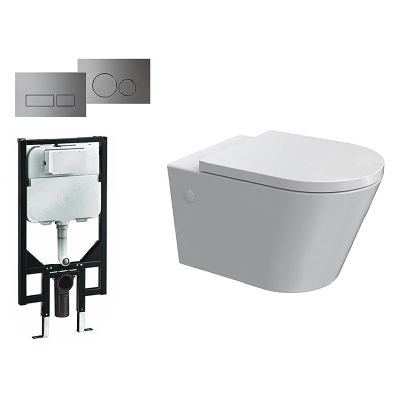 Parisi Linfa PN780 Rimless Wall Hung Package - Soft Close Seat