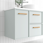 Marquis Palm Wall Hung Vanity with Symphony Top & Basin - 750mm - Palm 2