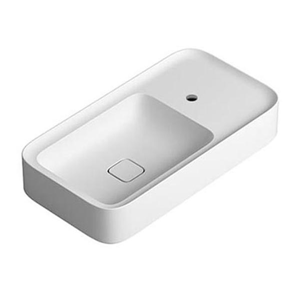 Parisi Cameo Bench Basin 750x400 - 1 Tap Hole - Matte White