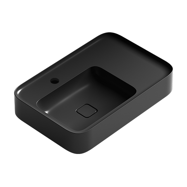 Parisi Cameo Bench Basin 750x500 - 1 Tap Hole - Gloss Black - VA331.02