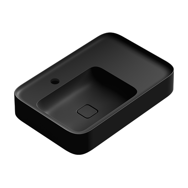 Parisi Cameo Bench Basin 750x500 - 1 Tap Hole - Matte Black - VA331.22