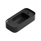 Parisi Cameo Wall Basin 600x280 - 1 Tap Hole/Right - Gloss Black - VA281R/S.02