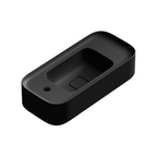 Parisi Cameo Wall Basin 600x280 with 1 Tap Hole Left - Matt Black - VA281L/S.22