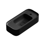 Parisi Cameo Wall Basin 600x280 with 1 Tap Hole Right - Matt Black - VA281R/S.22