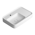 Parisi Cameo Wall Basin 750x500 - 1 Tap Hole - Matte White - VA331/S.01