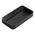 Parisi Cameo Wall Basin 900x500 - 1 Tap Hole - Gloss Black - VA341/S.02