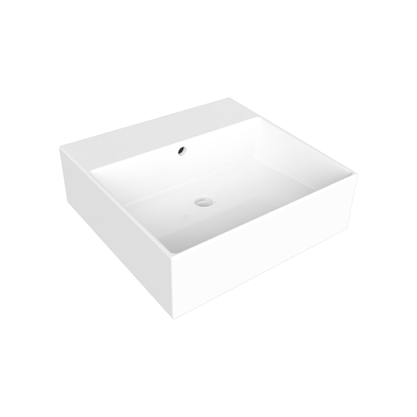 Parisi Quadro 50 Bench Basin - No Tap Hole - Gloss White