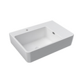 Parisi Quasar 65 Wall Basin with Right Hand Shelf - 1 Tap Hole - Gloss White - SMQU651R/S