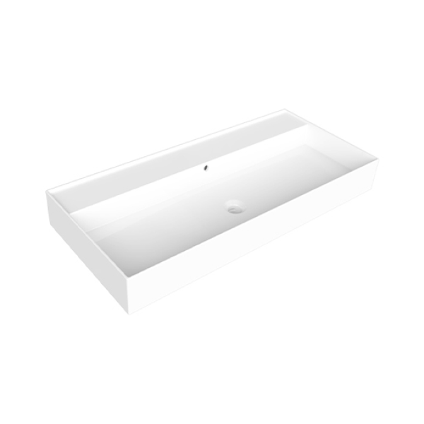 Parisi Twenty 100 Full Bowl Bench Basin - No Tap Hole - Gloss White