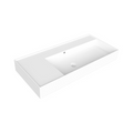 Parisi Twenty 100 Right Bowl Bench Basin - No Tap Hole - Gloss White - TC201020