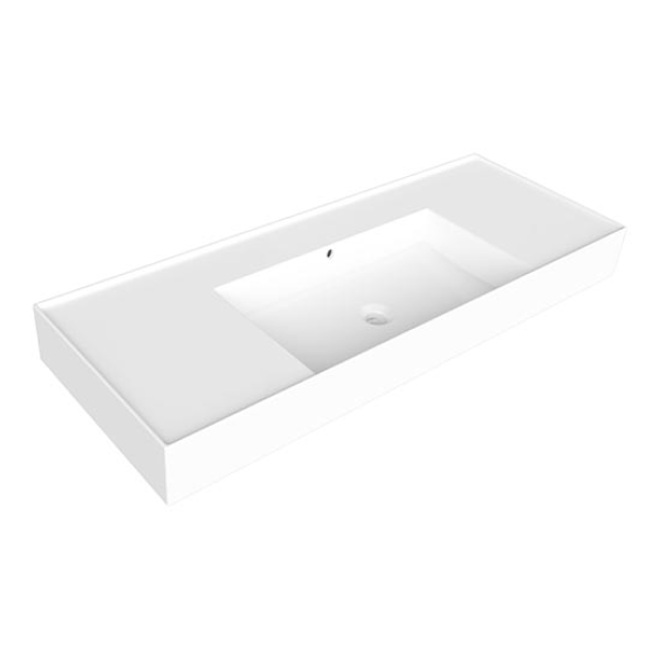 Parisi Twenty 120 Centre Bowl Bench Basin - No Tap Hole - Gloss White - TC201210