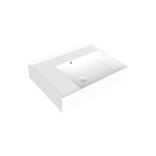 Parisi Twenty 60 Right Bowl Wall Basin - No Tap Hole - Gloss White - TC20620/S