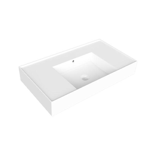 Parisi Twenty 80 Centre Bowl Wall Basin - No Tap Hole - Gloss White - TC20810/S