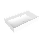 Parisi Twenty 80 Left Bowl Bench Basin - No Tap Hole - Gloss White - TC20830