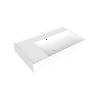 Parisi Twenty 80 Right Bowl Wall Basin - No Tap Hole - Gloss White - TC20820/S
