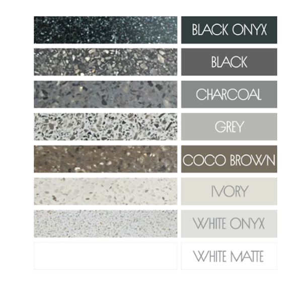 Pietra Bianca Olive 1700mm Freestanding Bath - Black Onyx