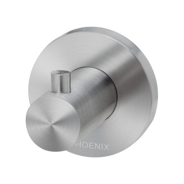 Phoenix Radii Robe Hook with Round Plate - Stainless Steel - RA897-51