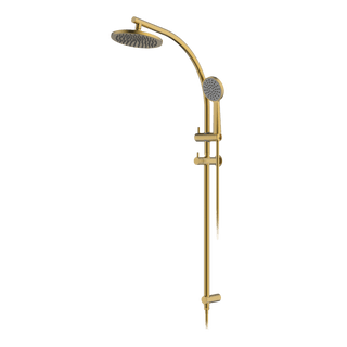 Gareth Ashton Curve Rail and Hand Shower Ensemble – Brushed Brass