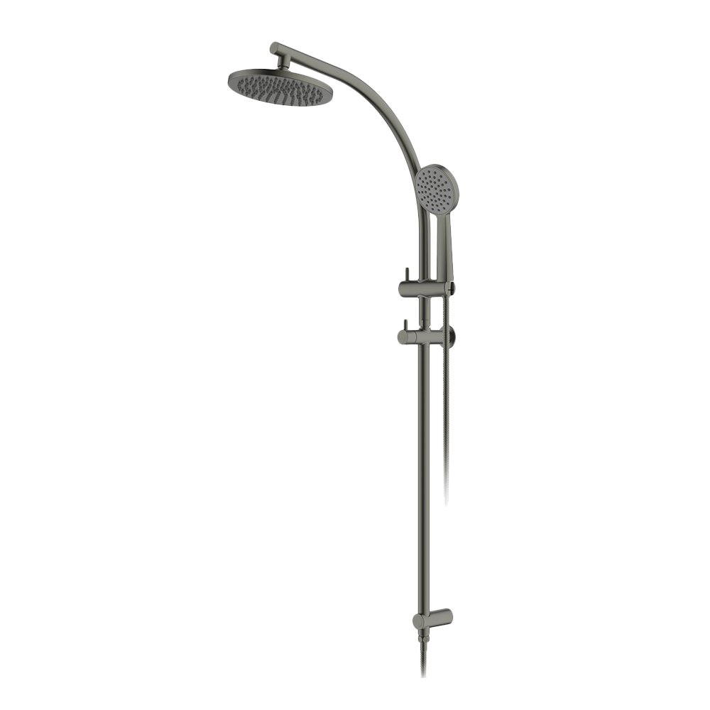 Gareth Ashton Curve Rail and Hand Shower Ensemble – Gun Metal