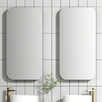 Cassa Design Rectangle Matte White Shaving Cabinet - REC9045MW