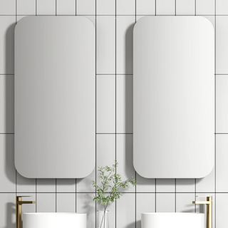 Cassa Design Rectangle Matte White Shaving Cabinet - REC9045MW