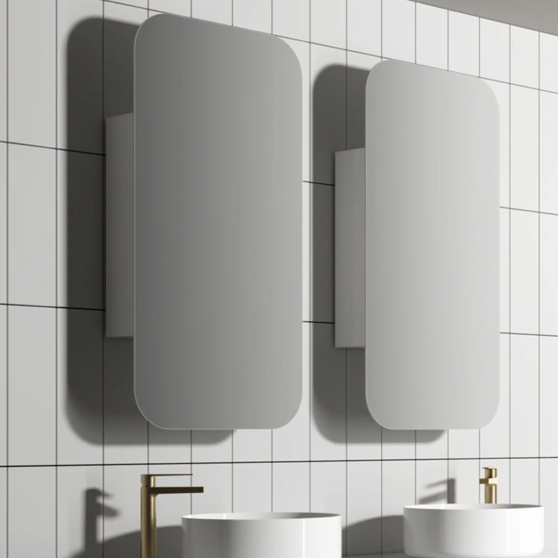 Cassa Design Rectangle Matte White Shaving Cabinet - REC9045MW