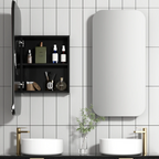 Cassa Design Rec 900 x 450 Matte Black Shaving Cabinet - REC9045B