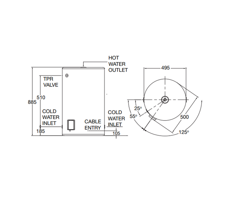 Rheem 80L Stellar SS Electric Storage Water Heater