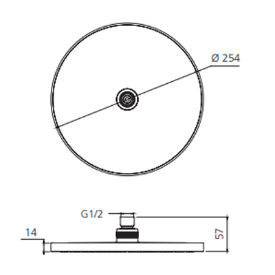 Oliveri Rome Shower Rose - Matte Black - RO26500MB