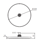 Oliveri Rome Shower Rose - Brushed Nickel - RO26500BN