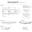 Victoria + Albert Rossendale 91 Inset Basin - Gloss White