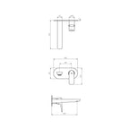 Parisi Slim II Wall Mixer 190mm - Fucile - S2.01-2E190.50