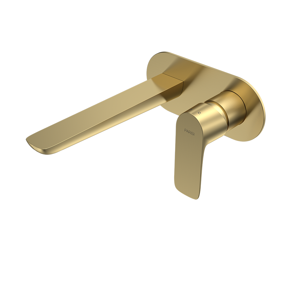 Parisi Slim II Wall Mixer 190mm - Brushed Brass - S2.01-2E190.46