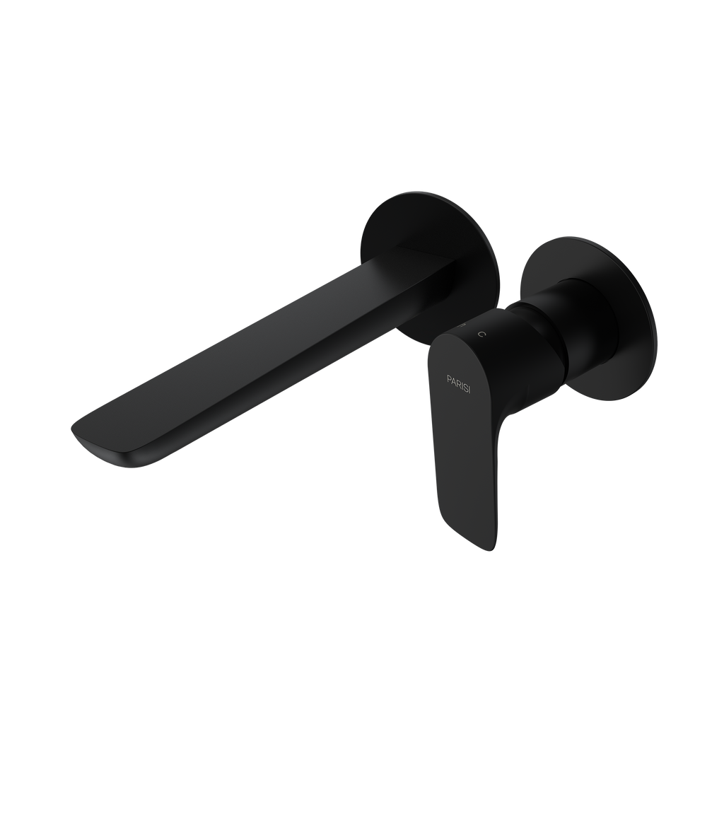 Parisi Slim II Wall Mixer 190mm - Matte Black - S2.01-2RF190.02