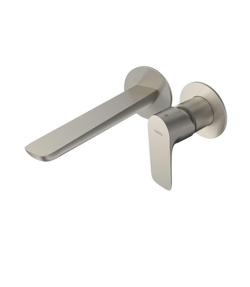 Parisi Slim II Wall Mixer 190mm - Brushed Nickel