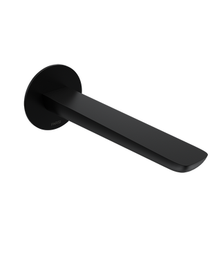 Parisi Slim II Wall Bath Spout 190mm - Matte Black - S2.02WF190.02